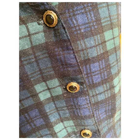 90s vintage plaid vest - Picture 2 of 6